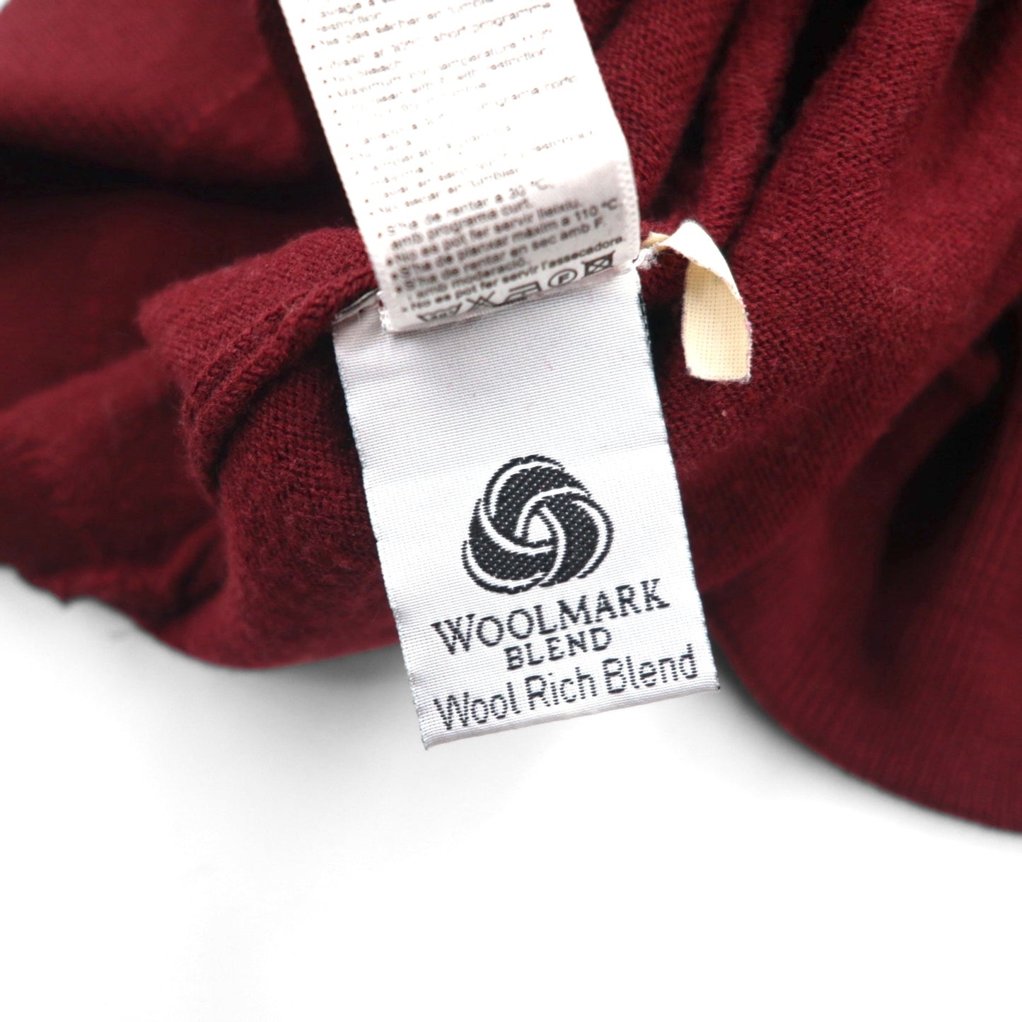 LACOSTE Vネック ニット セーター L ボルドー ワンポイントロゴ