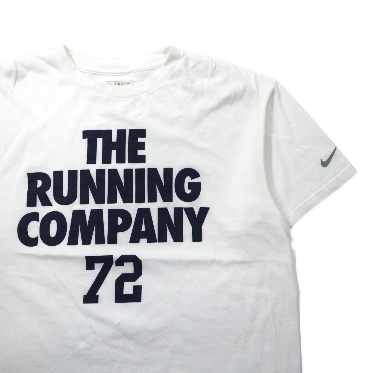 NIKE プリントTシャツ L ホワイト コットン THE RUNNING COMPANY ナンバリング