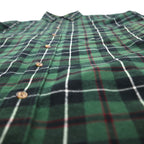 Eddie Bauer 90年代 ビッグサイズ ボタンダウン フランネルシャツ L グリーン コットン チェック