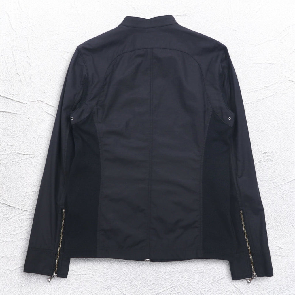 KATHARINE HAMNETT LONDON Single Riders Jacket L Black Double Zip Made in Japan