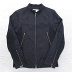 KATHARINE HAMNETT LONDON Single Riders Jacket L Black Double Zip Made in Japan