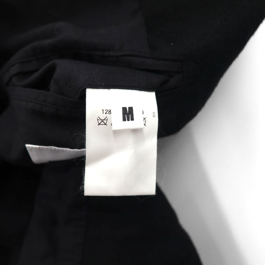 monkey time ( UNITED ARROWS ) 袖レザー 切り替え チェスターコート M ブラック ウール 1286-199-0379 ラムレザー