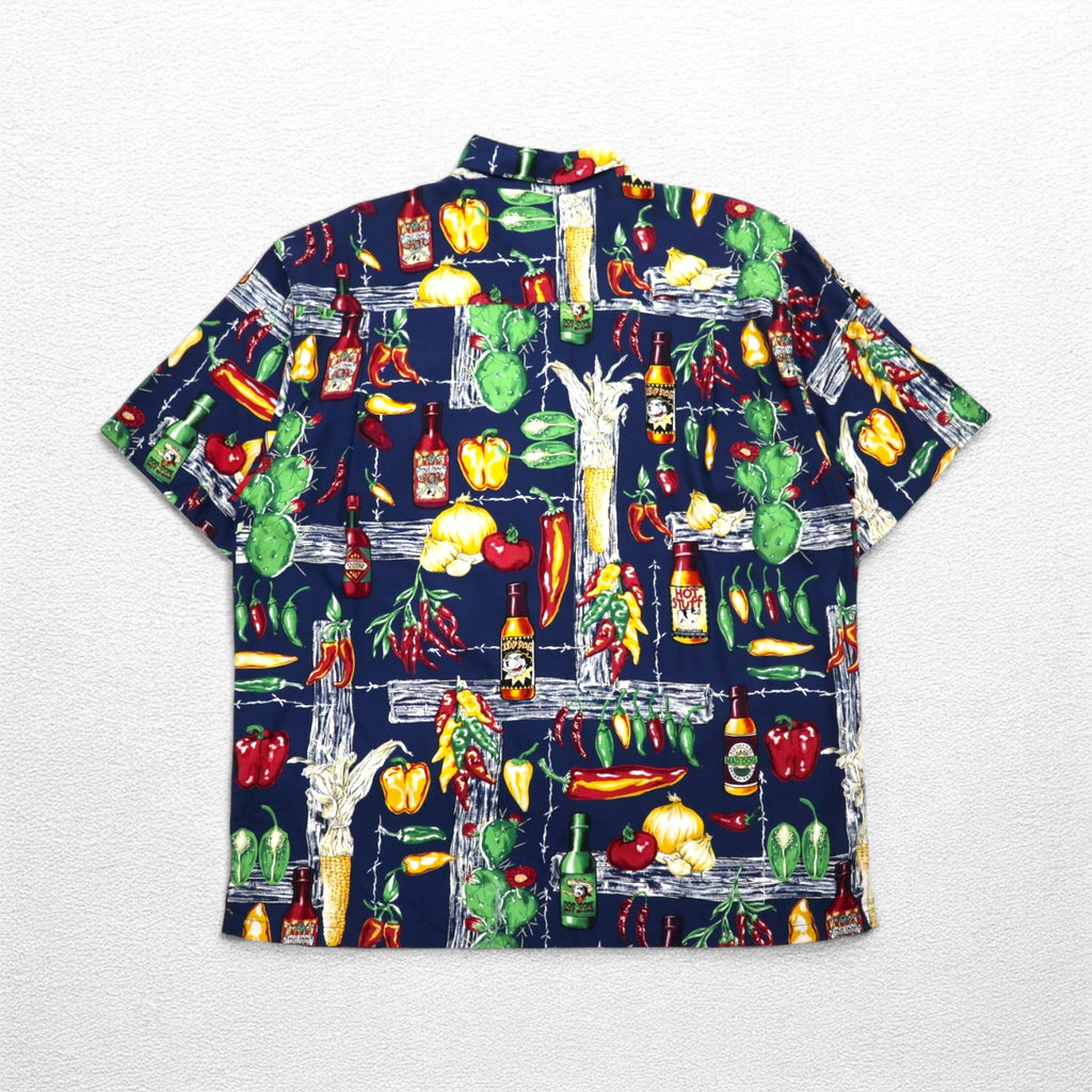 Big Dogs 90s Aloha Shirt XL Navy Rayon All-over Pattern