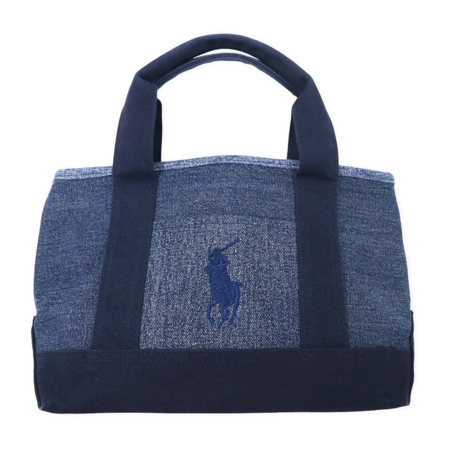 POLO RALPH LAUREN Denim Tote Bag Blue Big Pony Embroidery – 日本然