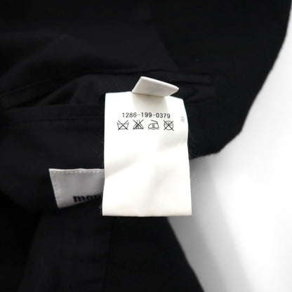 monkey time ( UNITED ARROWS ) 袖レザー 切り替え チェスターコート M ブラック ウール 1286-199-0379 ラムレザー