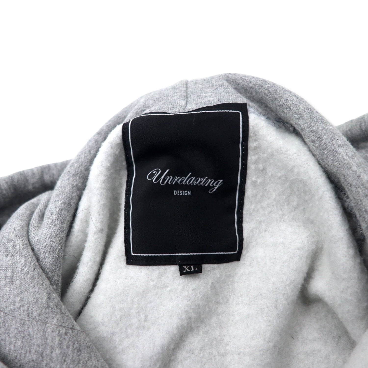 UNRELAXING Over -size pullover hoodie XL gray cotton brushed lining – 日本然リトテ