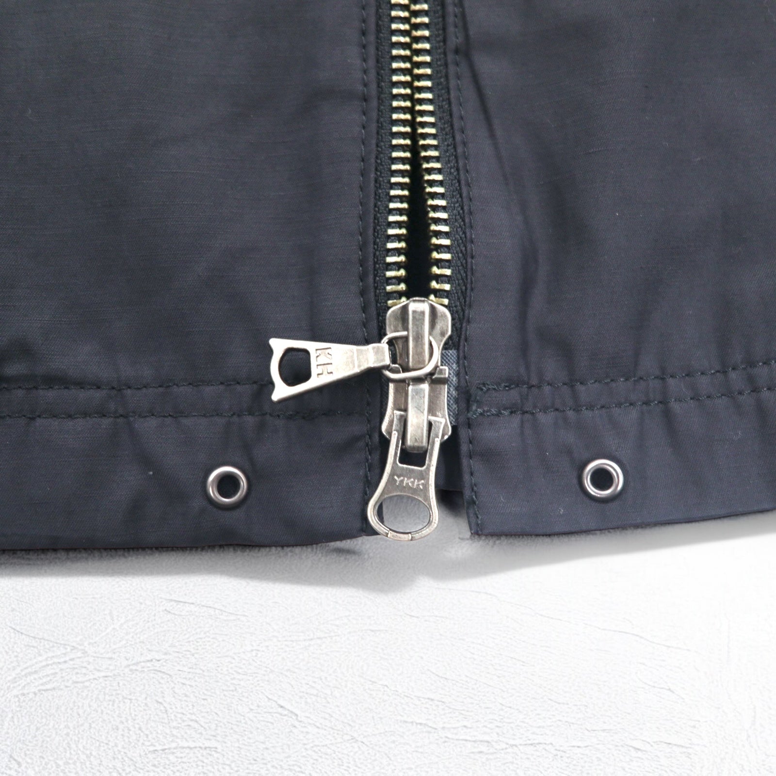 KATHARINE HAMNETT LONDON Single Riders Jacket L Black Double Zip Made in Japan