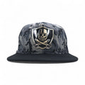 BLACK SUNDAY Snapback Baseball Cap FREE Black Camo Skull Plate