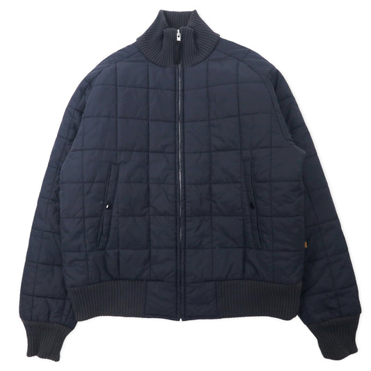 日本然リトテ-古着オンライン-ALPHA INDUSTRIES INC. キルティング フライトジャケット 中綿 M ブラック ナイロン-Alpha Industries Inc. Quilted Flight Jacket Cotton M Black Nylon