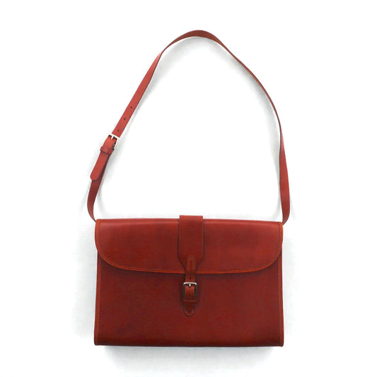 Ralph Lauren スクエア レザー ショルダーバッグ ブラウン EQUESTRIAN