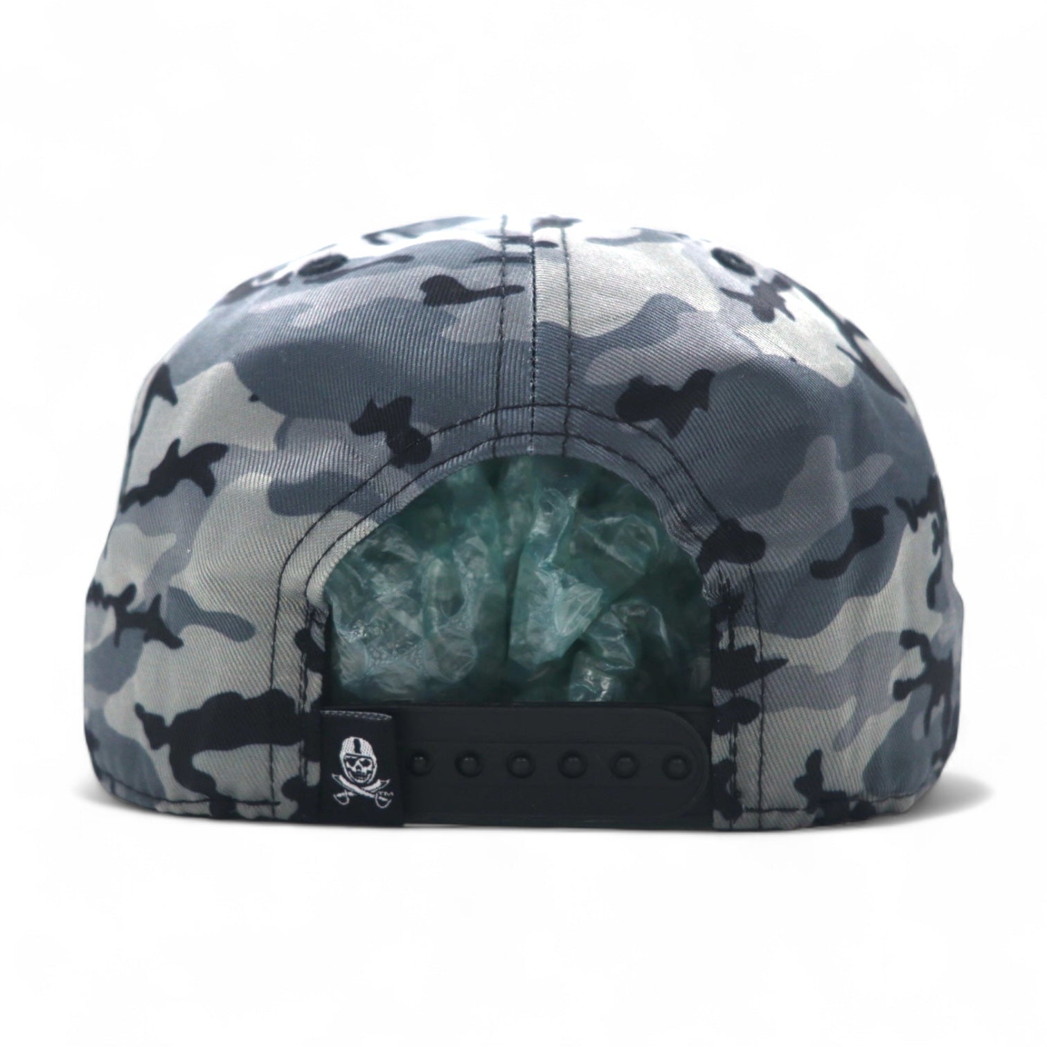 BLACK SUNDAY Snapback Baseball Cap FREE Black Camo Skull Plate