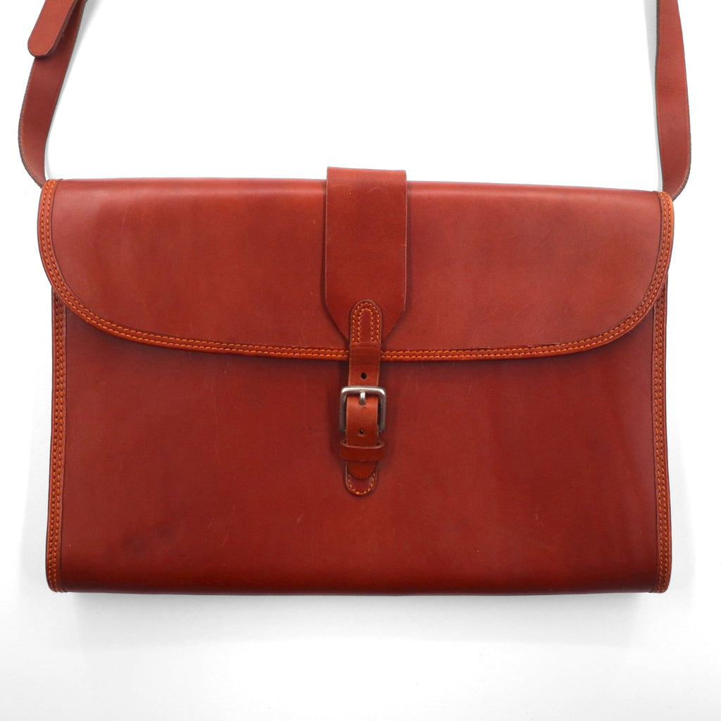 Ralph Lauren スクエア レザー ショルダーバッグ ブラウン EQUESTRIAN