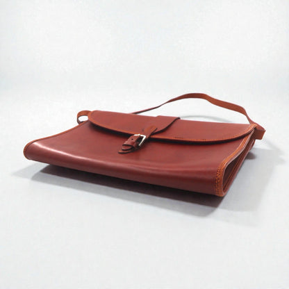 Ralph Lauren スクエア レザー ショルダーバッグ ブラウン EQUESTRIAN