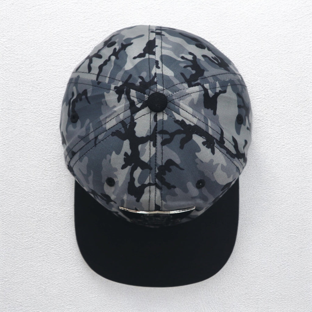 BLACK SUNDAY Snapback Baseball Cap FREE Black Camo Skull Plate
