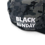 BLACK SUNDAY Snapback Baseball Cap FREE Black Camo Skull Plate