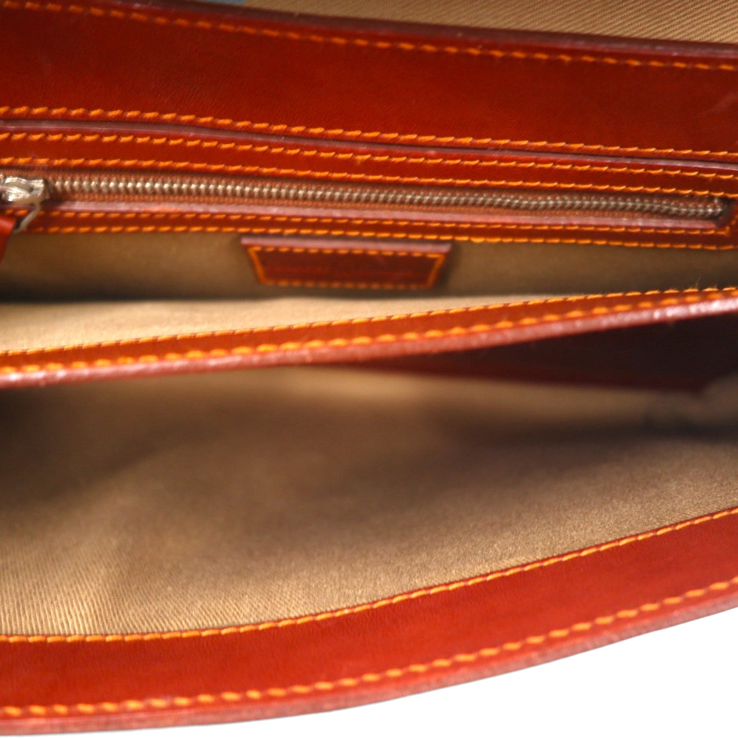 Ralph Lauren スクエア レザー ショルダーバッグ ブラウン EQUESTRIAN