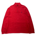 日本然リトテ-古着オンライン-POLO RALPH LAUREN ハーフジップ スウェット XL レッド コットン スモールポニー刺繍 ビッグサイズ-POLO RALPH LAUREN Half Zip Sweatshirt XL Red Cotton Small Pony Embroidery Big Size