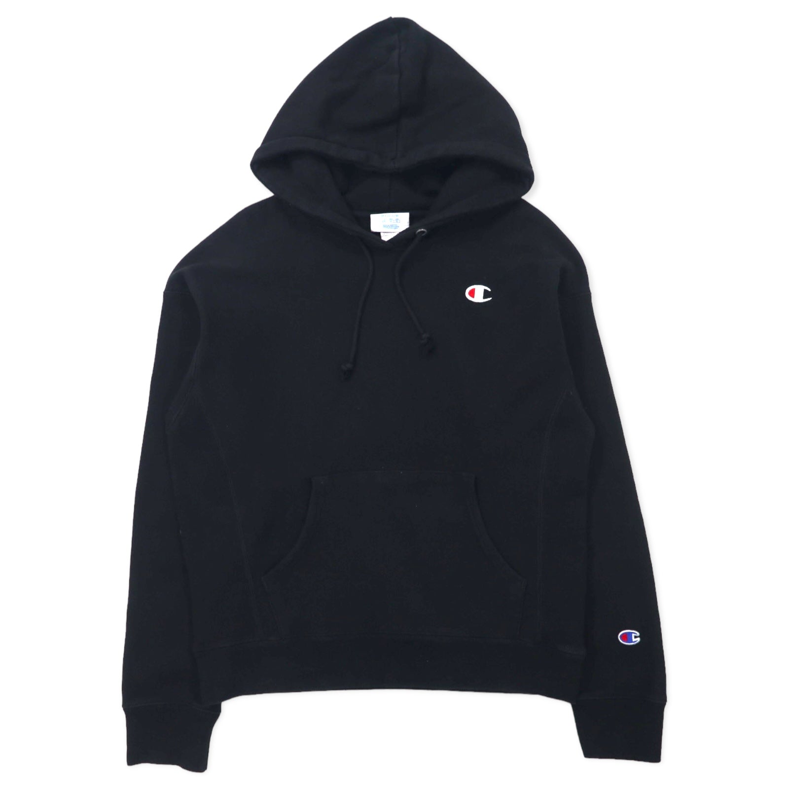 Champion Reverse Weave Pullover Hoodie XL Black Cotton Single Blue