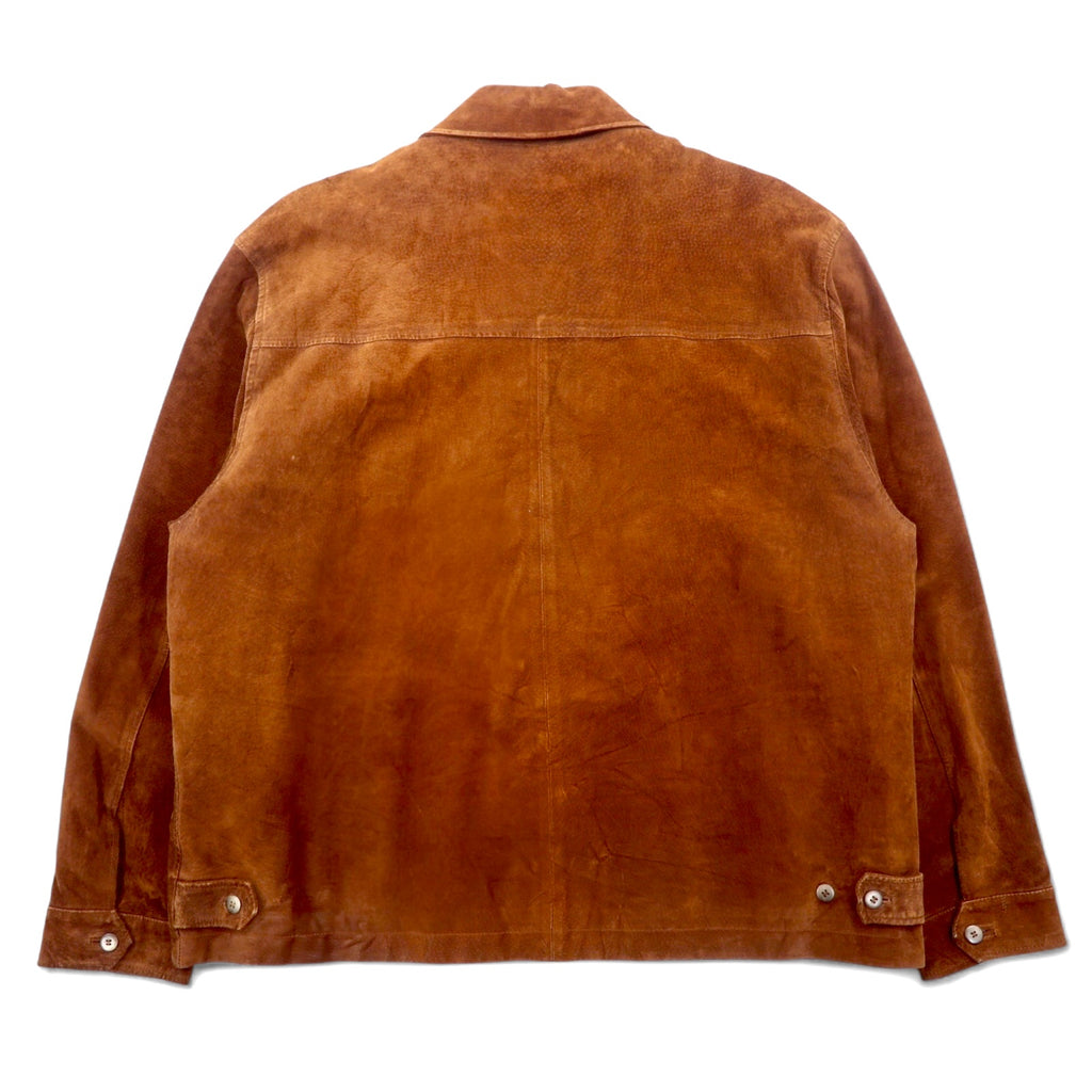 90s WEATHERPROOF Suede Leather Swing Top XL Brown Leather