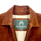 90s WEATHERPROOF Suede Leather Swing Top XL Brown Leather