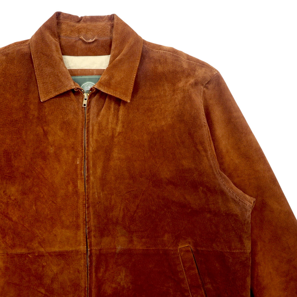 90s WEATHERPROOF Suede Leather Swing Top XL Brown Leather