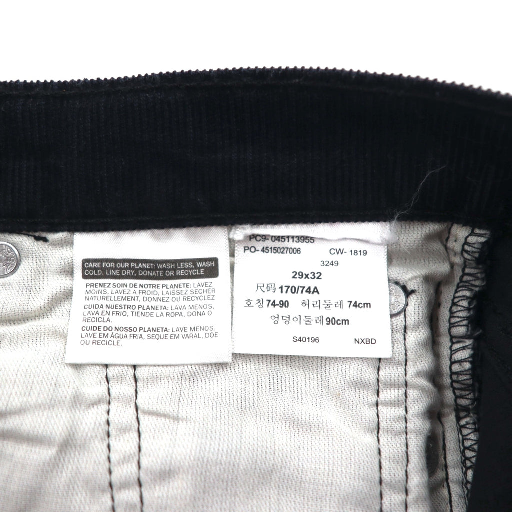 Levi's 511 ストレッチ コーデュロイ チノパンツ M ネイビー ストレート コットン 45113955