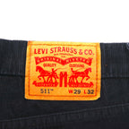 Levi's 511 ストレッチ コーデュロイ チノパンツ M ネイビー ストレート コットン 45113955