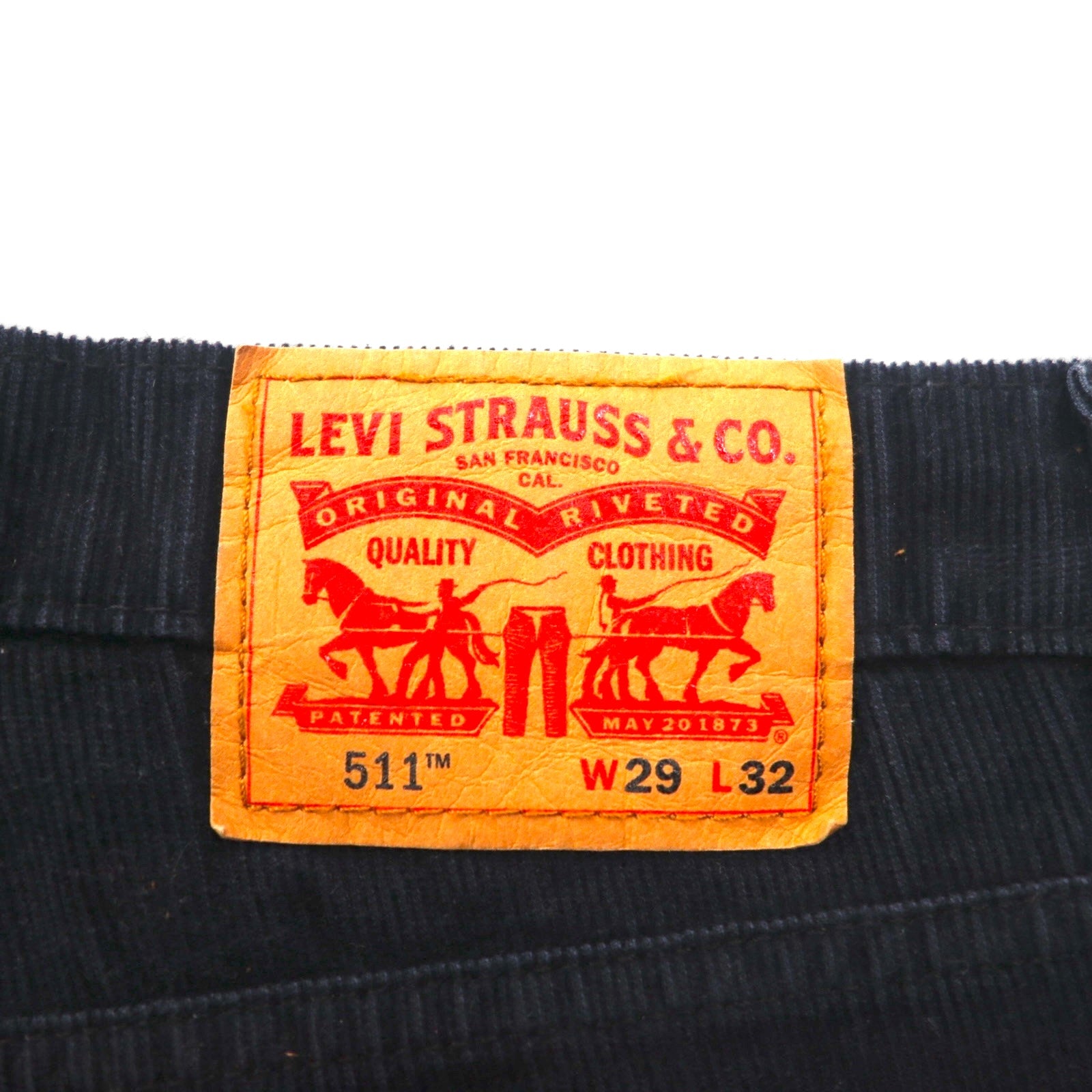 Levi's 511 ストレッチ コーデュロイ チノパンツ M ネイビー ストレート コットン 45113955