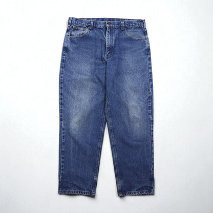 Carhartt Relaxed Fit Tapered Denim Jeans, XL, Indigo, B17 DST