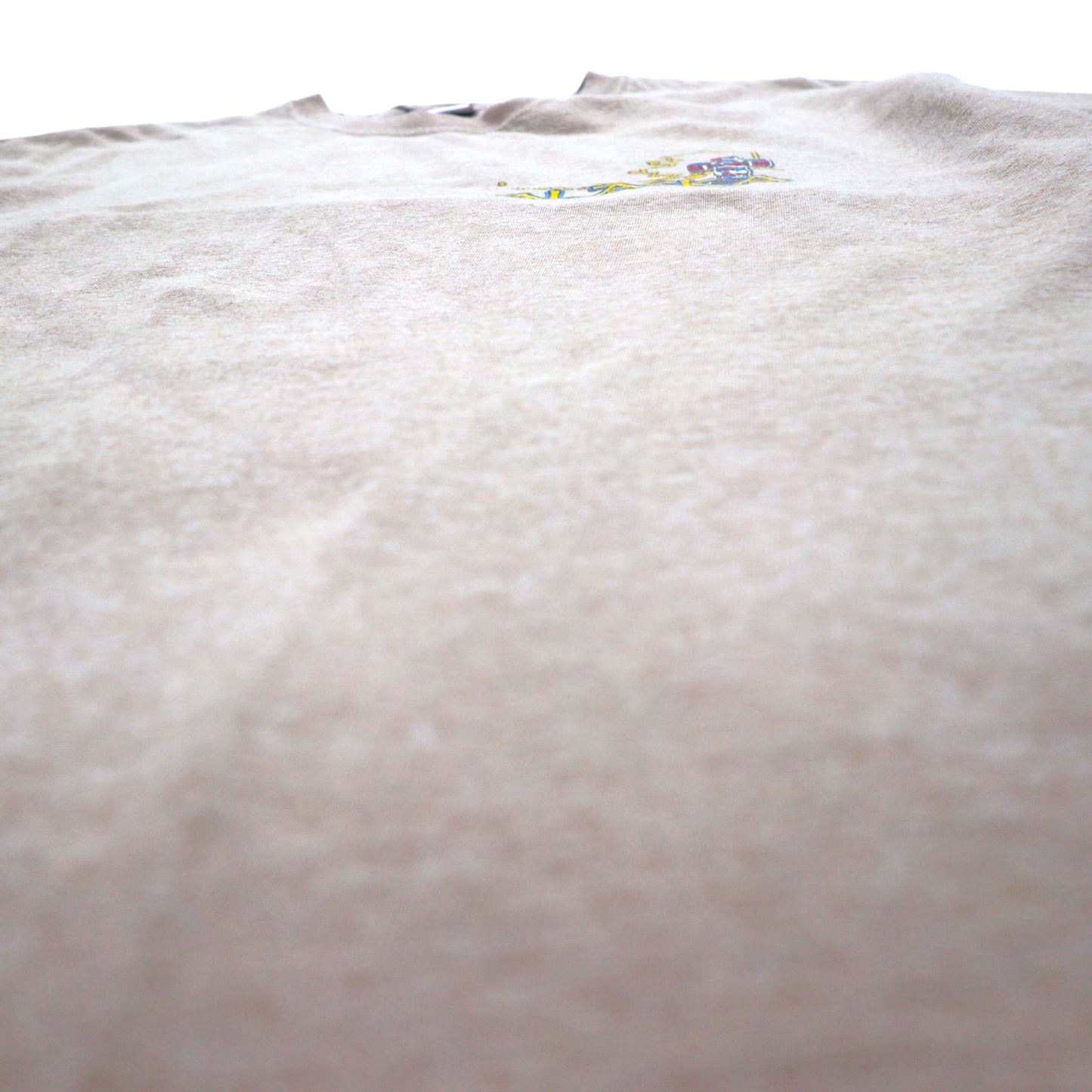 HARLEY DAVIDSON USA Made Hanes BEEFY-T Print T-Shirt XL Beige Cotton ALASKA