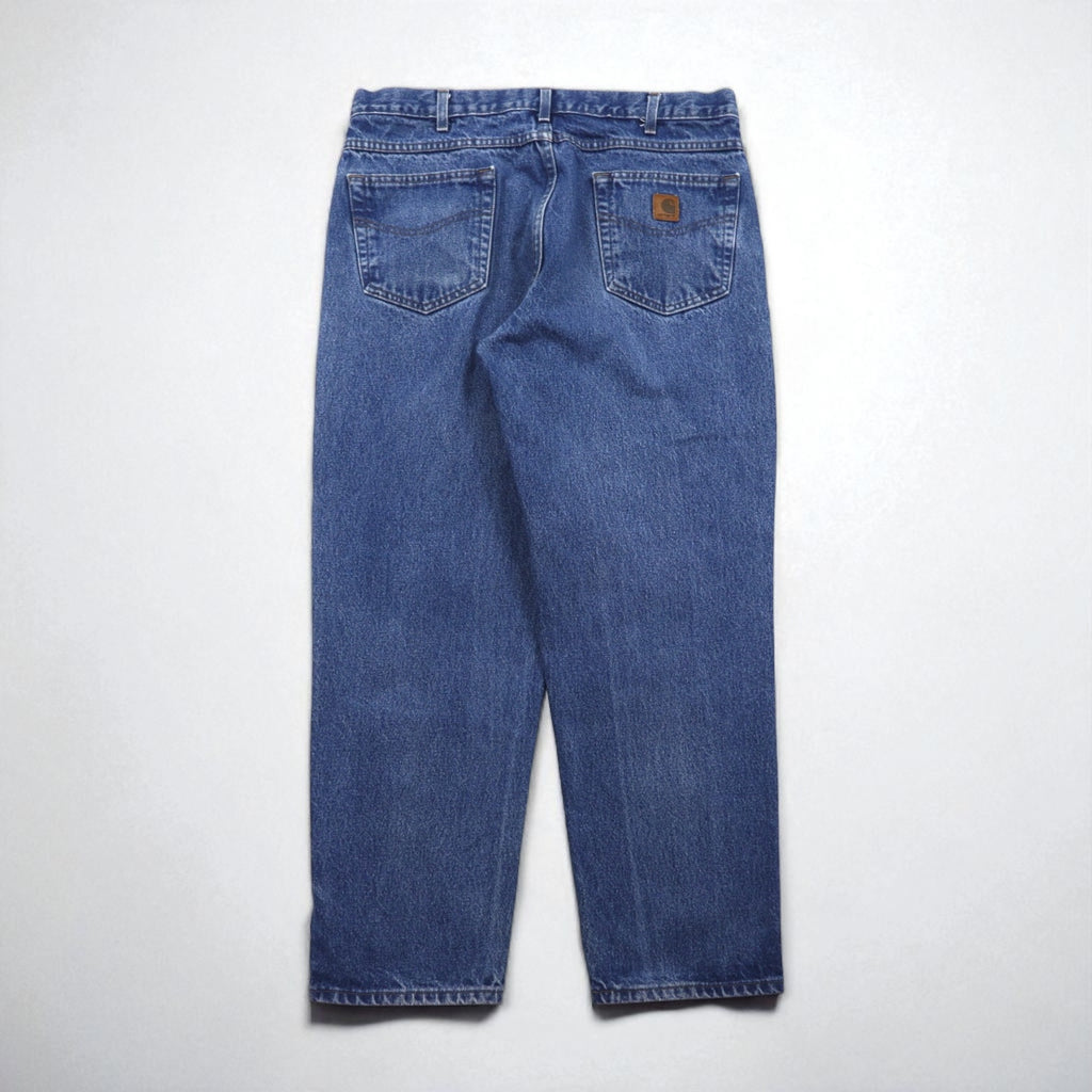 carhartt リラックスフィット テーパード デニムパンツ ジーンズ XL インディゴ B17 DST