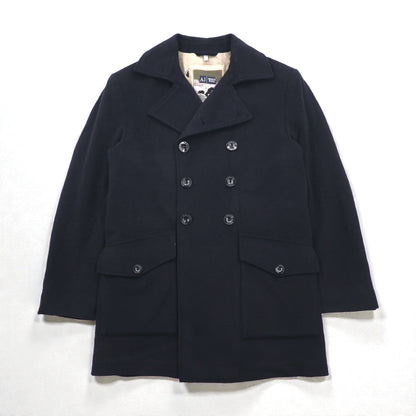ARMANI JEANS ダブルブレスト ピーコート S ネイビー ウール 30周年記念