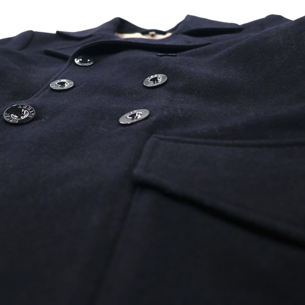 ARMANI JEANS ダブルブレスト ピーコート S ネイビー ウール 30周年記念