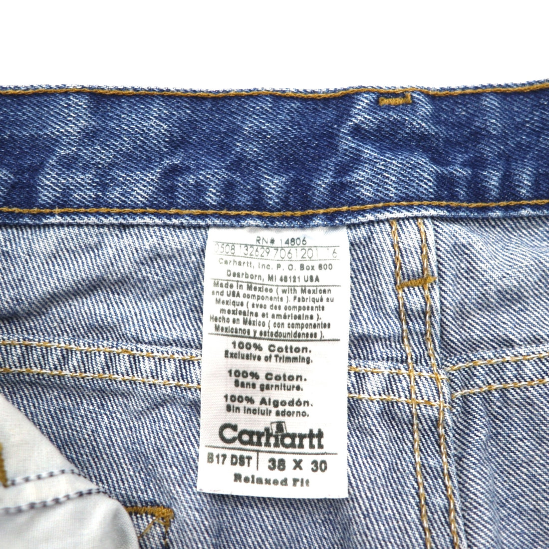carhartt リラックスフィット テーパード デニムパンツ ジーンズ XL インディゴ B17 DST