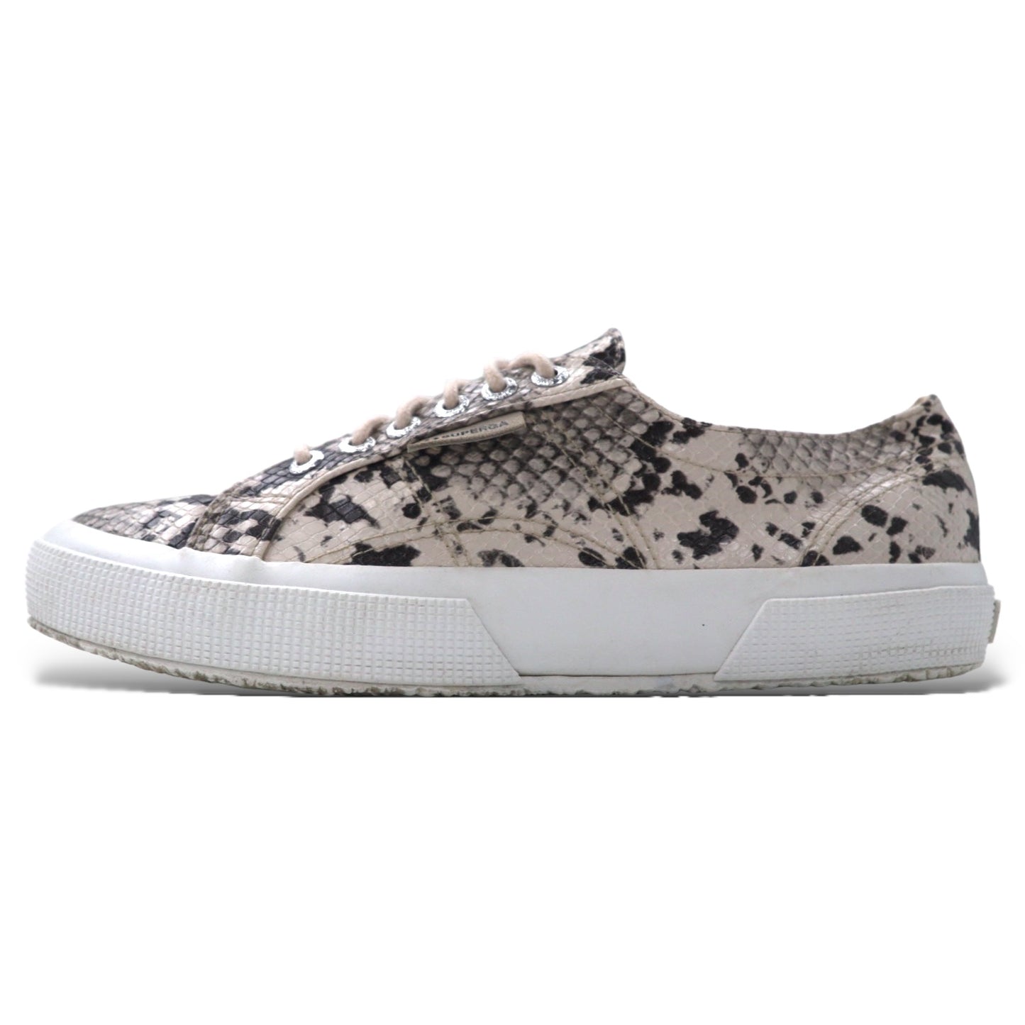 SUPERGA パイソン スニーカー 25cm ベージュ Snake Skin Embossed Sneakers S00FLH0