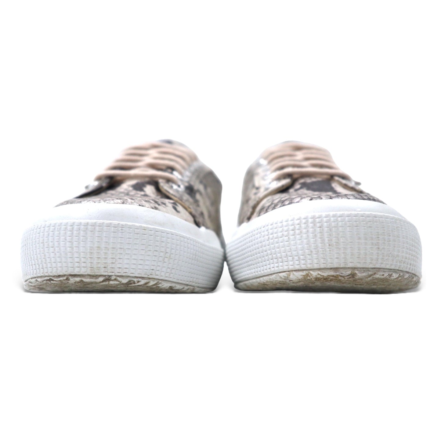 SUPERGA パイソン スニーカー 25cm ベージュ Snake Skin Embossed Sneakers S00FLH0