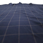 Brooks Brothers Performance Knit Polo Shirt L Navy Check DOUBLE MERCERIZED COTTON Mercerized