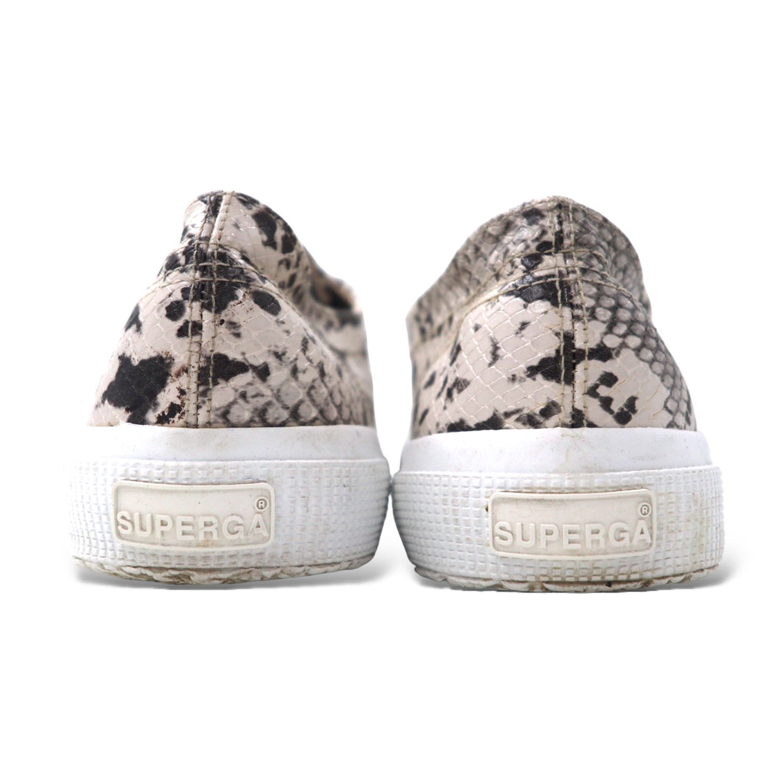 SUPERGA パイソン スニーカー 25cm ベージュ Snake Skin Embossed Sneakers S00FLH0