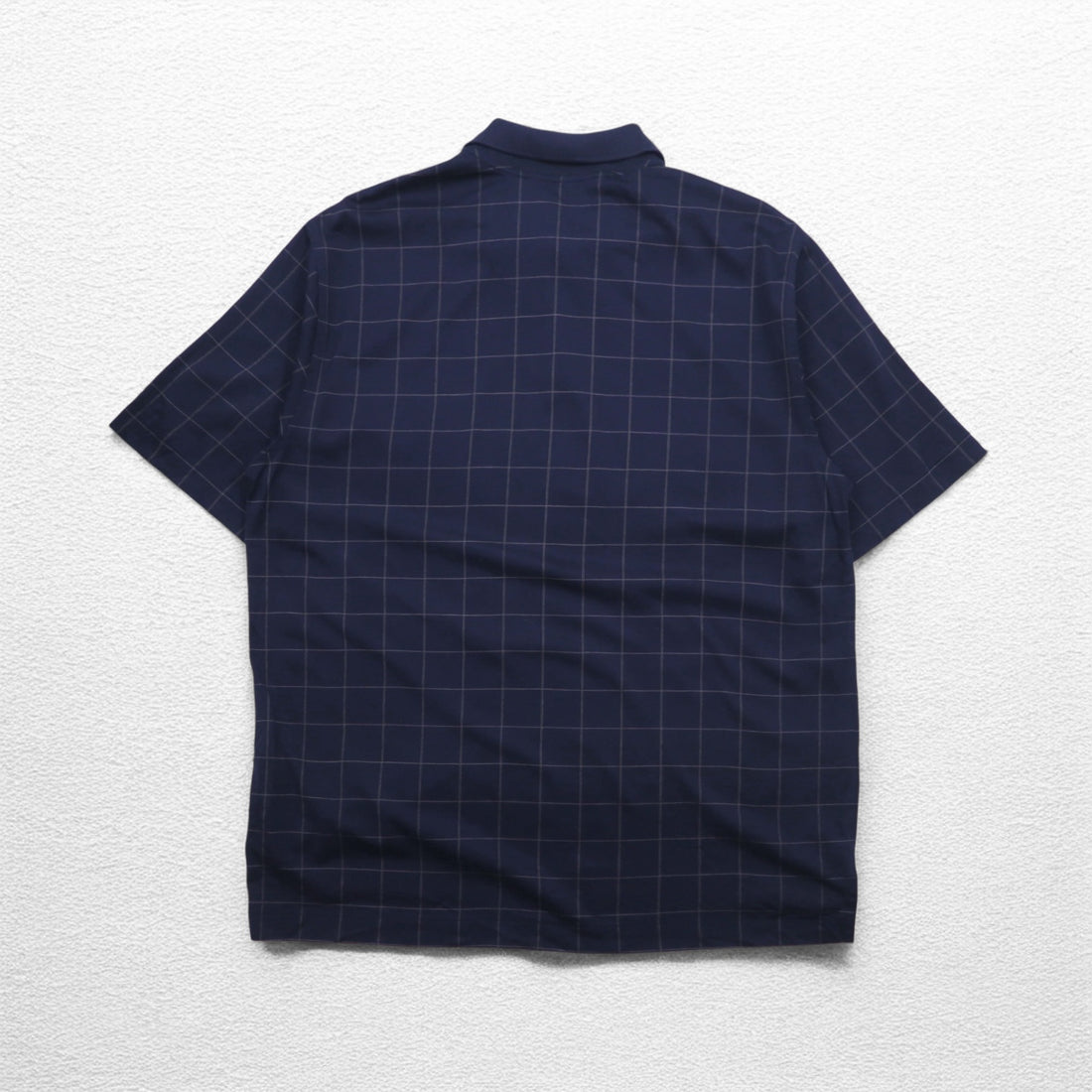 Brooks Brothers Performance Knit Polo Shirt L Navy Check DOUBLE MERCERIZED COTTON Mercerized