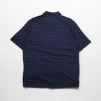 Brooks Brothers Performance Knit Polo Shirt L Navy Check DOUBLE MERCERIZED COTTON Mercerized