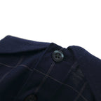 Brooks Brothers Performance Knit Polo Shirt L Navy Check DOUBLE MERCERIZED COTTON Mercerized