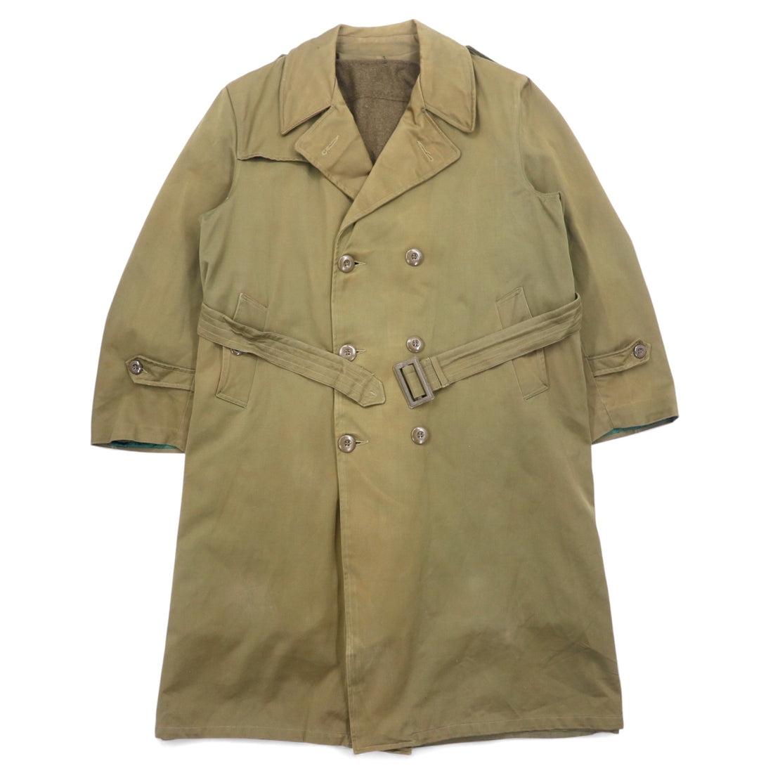 日本然リトテ-古着オンライン-60s French Overcoat フランス製 60年代 ユーロヴィンテージ ミリタリー オーバーコート トレンチコート XL カーキ 樹脂ボタン PORTEZ IMPER FBA ライナー着脱式 Cantre LA PLUIE et Cantre LE FROID-60s French Overcoat France Made 60's Euro Vintage Military Overcoat Coat XL Khaki Resin Button PORTEZ IMPER FBA Liner detachable Cantre LA PLUIE et Cantre LE FROID