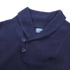 Polo Ralph Lauren 90s Shawl Collar Sweatshirt, Size L, Navy, Small Pony Embroidery