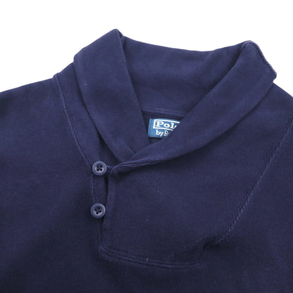 Polo Ralph Lauren 90年代 ショールカラー スウェット トレーナー L ネイビー スモールポニー刺繍