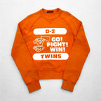 Dsquared2 Distressed Print Sweatshirt M Orange Made in Italy