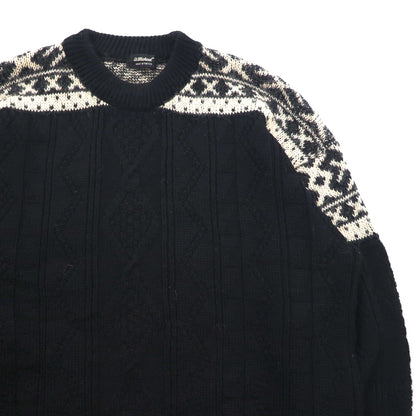 St.michael 90年代 英国製 フィッシャーマン アラン ニット セーター L ノルディック イギリス製