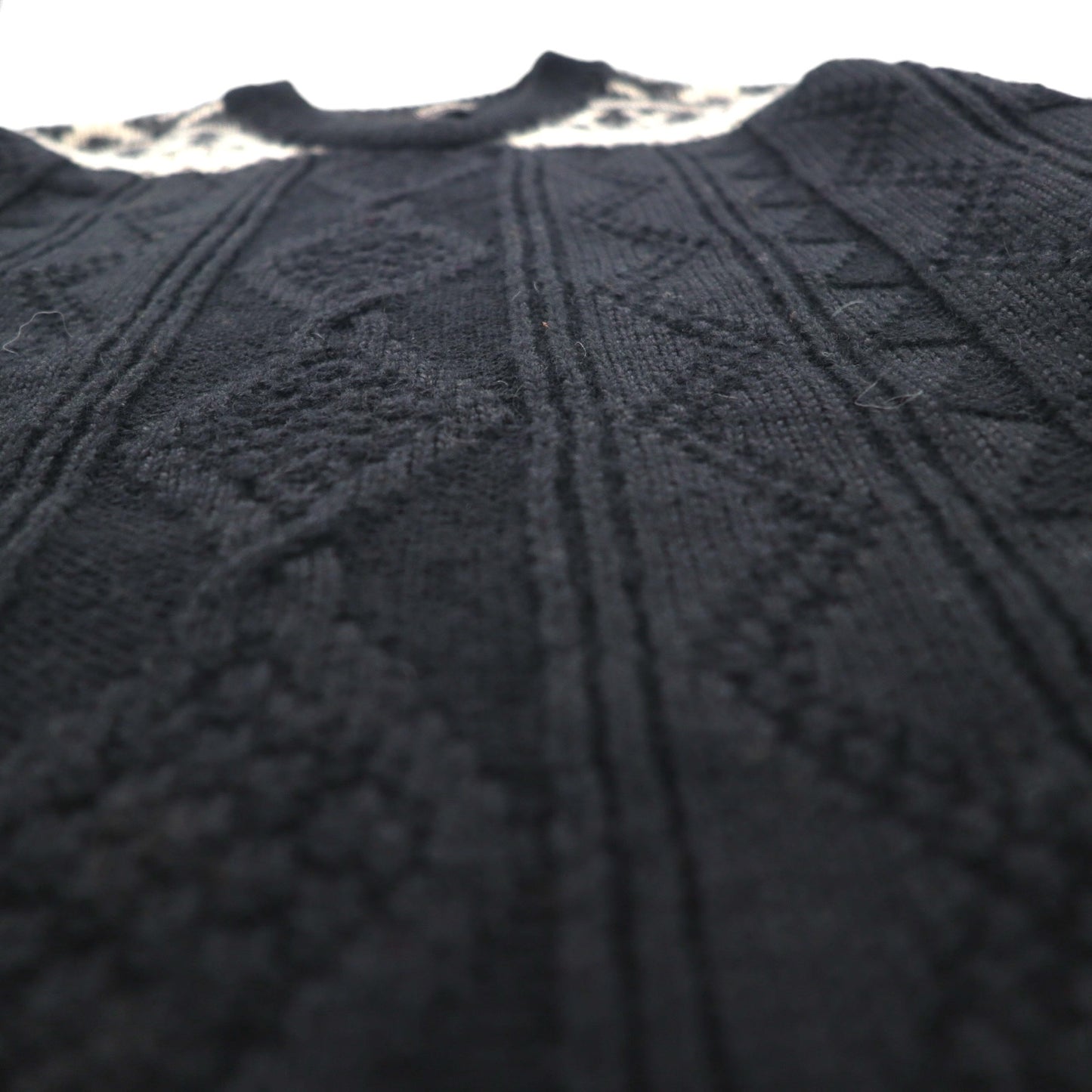 St.michael 90年代 英国製 フィッシャーマン アラン ニット セーター L ノルディック イギリス製