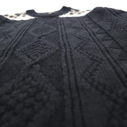 St.michael 90年代 英国製 フィッシャーマン アラン ニット セーター L ノルディック イギリス製