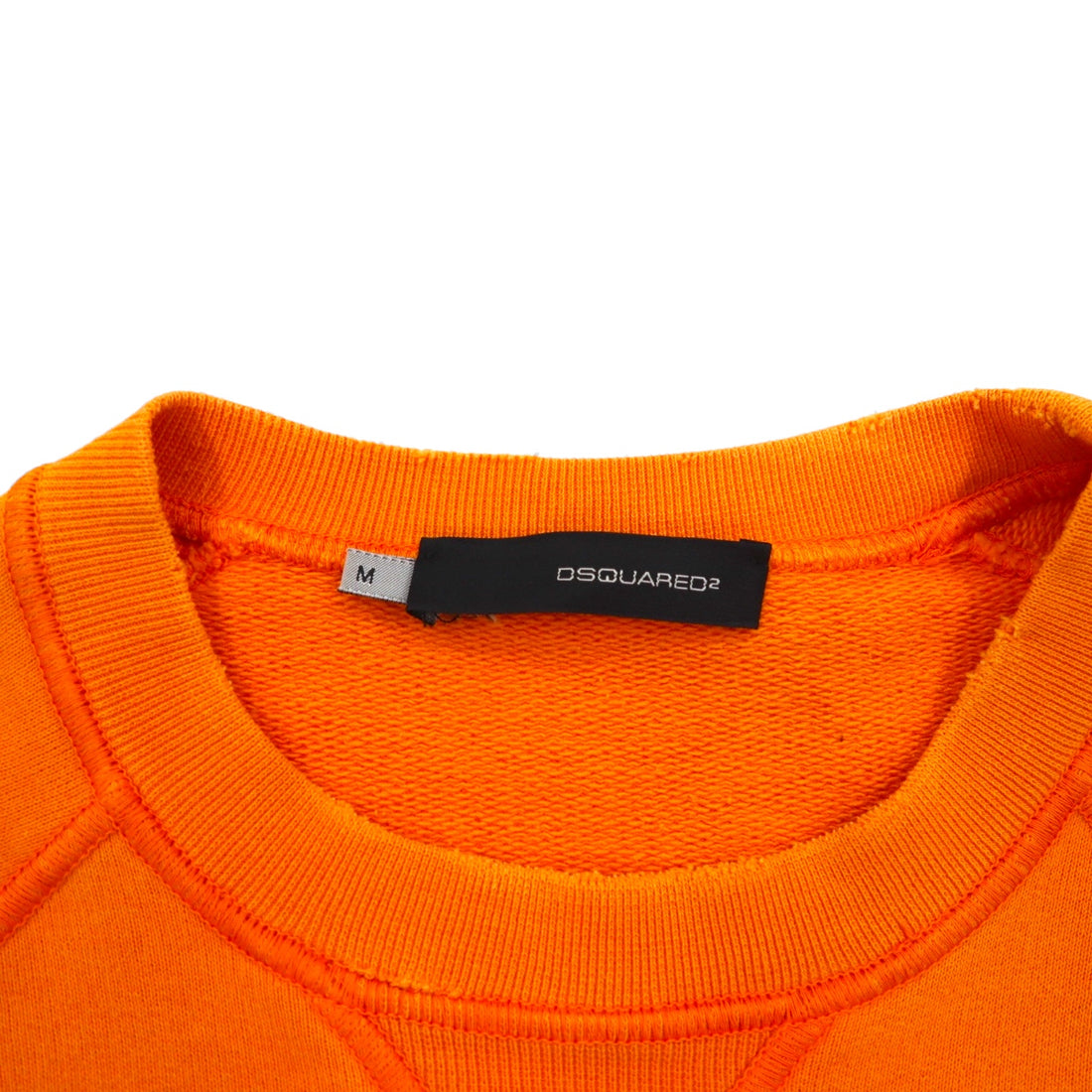 Dsquared2 Distressed Print Sweatshirt M Orange Made in Italy