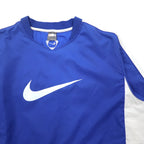NIKE Piste Pullover Nylon Jacket L Blue Swoosh Logo